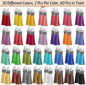 img 1 attached to 🔑 270pcs Keychain Tassels & Rings Set: Acejoz Crafting Kit with Key Chain Tassels, Clip, Extender Chain, Jump Rings, and Eye Pins – Hardware for Keychain Making Supplies