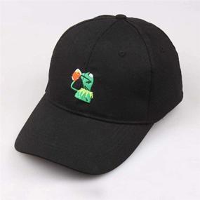 img 3 attached to 🐸 The Frog Dad Hat Baseball Cap with Champion Adjustable Snapback - Sipping Sips, Drinking Tea - Hip Hop Cotton Baseball Cap