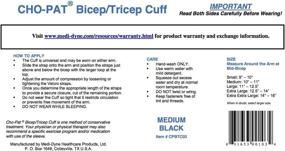 img 2 attached to 🏋️ Medium Cho-Pat Bicep/Tricep Cuff - Alleviates and Protects Bicep/Tricep Strain, Injury, and Pain (Tendonitis, Torn Tendons, Inflammation) - Size 10-11 Inches