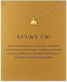 img 1 attached to 🌟 Friendship Compass Sun Star Elephant Pendant Necklace: Colorful Bling for Good Luck, with Meaningful Message Card. Ideal Wishing Jewelry & Clavicle Chain Gift