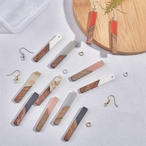 img 3 attached to 📿 OLYCRAFT Resin Wood Dangle Earring Making Kit with Brass Hooks: Create Stunning Resin and Wood Jewelry