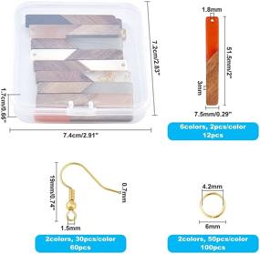 img 2 attached to 📿 OLYCRAFT Resin Wood Dangle Earring Making Kit with Brass Hooks: Create Stunning Resin and Wood Jewelry