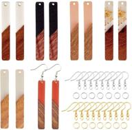 📿 olycraft resin wood dangle earring making kit with brass hooks: create stunning resin and wood jewelry logo