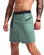 🏋️ g gradual men's 7" athletic gym shorts with zipper pockets - quick-dry workout running shorts logo