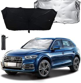 img 4 attached to 🌞 LaSyL Car Sun Shade Umbrella: Effective UV Protection for Windshield | Foldable Vehicle Windshield Sun Protector Umbrella | Easy to Use and Block Harmful Rays
