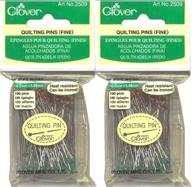 🧷 100-piece set of clover fine quilting pins (2 boxes) | article no. 2509 | 1-7/8" length with 0.5mm glass head logo