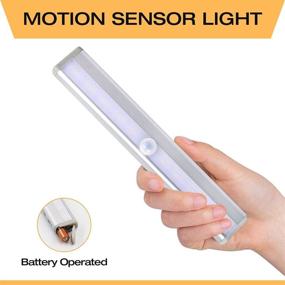 img 3 attached to 💡 10 LED Motion Sensor Closet Lights: Battery Powered Under Cabinet Lighting (Pack of 6)