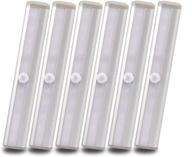 💡 10 led motion sensor closet lights: battery powered under cabinet lighting (pack of 6) логотип