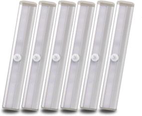 img 4 attached to 💡 10 LED Motion Sensor Closet Lights: Battery Powered Under Cabinet Lighting (Pack of 6)