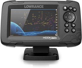 img 4 attached to Enhanced Lowrance Hook Reveal 5 Fish Finder - 5 Inch Screen with Transducer and C-MAP Preloaded Map Choices