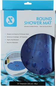 img 1 attached to SlipX Solutions Blue Round Shower Mat: Ample Coverage & Dependable Slip-Resistance (23 Inch Diameter, 160 Suction Cups, Optimal Drainage)