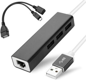 img 4 attached to Enhance Your TV Stick 4K Lite Experience with OTG Cable - Ethernet Adapter, USB Hub & RJ45 LAN Port for Buffer-Free Streaming and Ample Storage