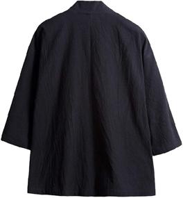 img 3 attached to Seidarise Kimono Cardigan Noragi Japanese Men's Clothing