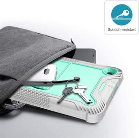 img 1 attached to 🔒 BAISRKE Heavy Duty Rugged Hybrid Case for Galaxy Tab A 8.4 2020 - Turquoise: Ultimate Shockproof Protection