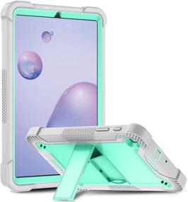 img 4 attached to 🔒 BAISRKE Heavy Duty Rugged Hybrid Case for Galaxy Tab A 8.4 2020 - Turquoise: Ultimate Shockproof Protection