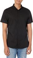 armani exchange pattern stretch popeline men's clothing logo