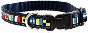 img 3 attached to 🐶 Nautical Code Flag Dog Collar: Stylish and Durable (M Size: 13 to 18 inches)