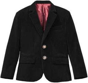 img 4 attached to 👔 Stylish Jacket Toddler Formal Velvet Blazer for Boys | Suits & Sport Coats