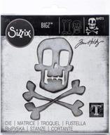 💀 sizzix skull & crossbones by tim holtz dies: versatile one size design for creating skull and crossbones logo