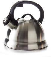 high-quality 2.5 qt. whistling tea kettle in brushed stainless steel - complete your tea experience! logo