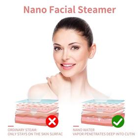 img 3 attached to 🌬️ Nano Ionic Facial Steamer with Deep Cleaning SPA Humidifier - Surwit: Moisturize Skin, Cleanse Pores, Blackhead Remover Kit, Hair Band, Face Brush Included