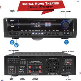 img 3 attached to 🎧 Pyle PT390AU Home Audio Power Amplifier: 300W 4 Channel Theater Power Stereo Sound Receiver Box with USB, RCA, AUX, Mic w/ Echo, LED, Remote – Ideal for Speaker, iPhone, PA, Studio Use