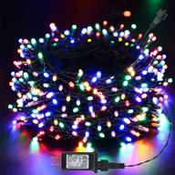 🎄 82ft 200 led indoor outdoor christmas lights: multi-color fairy string lights for garden, yard, party, holiday, xmas tree decorations - connectable & timer логотип