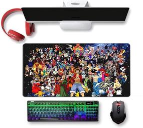 img 3 attached to Large Anime Mouse Pad For Desk Gaming Mousepad Computer XL Non-Slip Long Mouse Mat 15