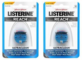 img 1 attached to 🦷 Listerine Ultraclean Floss Dispensers, Mint – Twin Pack for Advanced Oral Health
