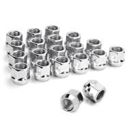 dynofit 12-1.5 aftermarket wheel lug nuts - 20pcs m12x1.5 21mm height open end conical lugnuts for various wheels logo