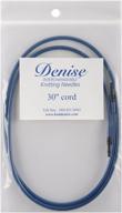 🧶 denise blue long cord: versatile interchangeable knit and crochet accessory, 30-inch logo