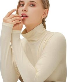 img 2 attached to Turtleneck Stretch Clothes Underwear Carmine Women's Clothing in Lingerie, Sleep & Lounge