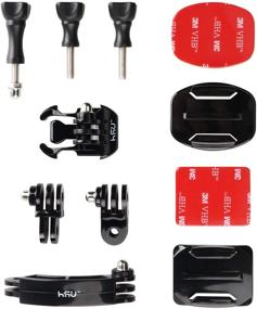 img 3 attached to 📷 HSU Universal Rotary Extension Mount Set for GoPro Hero 10, 9, 8, 7, 6 & 5 (2018) - GoPro Extension Arm with Quick Release Buckle Clip, Basic Base Mount and Thumb Screw