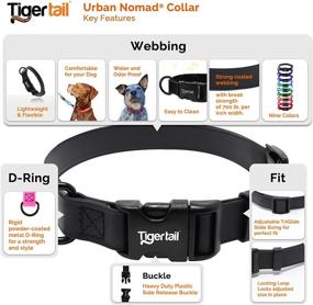 img 3 attached to 🐯 Tiger Tail Urban Nomad Dog Collar: Durable, Waterproof, Odor Proof, Anti-Mat & Lightweight Design with Premium Coated Nylon for Large, Medium & Small Breeds