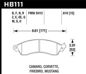 img 1 attached to Хаук Перформанс HB111F.610 Подушка Керамического Тормоза HPS Performance: Окончательный выбор для повышения тормозной мощности.