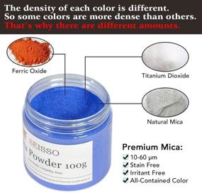 img 2 attached to 100g/3.53oz Blue Mica Powder Pigments: Ideal for Lip Gloss, Epoxy Resin, Bath Bombs, Candle Making, Nail Art - High-Quality Dye for Enhanced Results