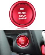 🔴 enhance your mazda's interior with lecart 2pcs red start stop engine button cover - stylish auto keyless ignition button trims for men and women logo