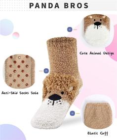 img 3 attached to 🐼 Adorable Panda Bros Girls Fluffy Slipper: Cozy and Stylish Girls' Clothing