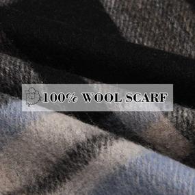 img 2 attached to 🧣 WAMSOFT 100% Pure Wool Scarf: Stay Warm and Stylish with Thick Long Plaid Scarf Winter Tartan Scarves for Men Women