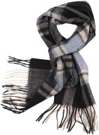 🧣 wamsoft 100% pure wool scarf: stay warm and stylish with thick long plaid scarf winter tartan scarves for men women logo