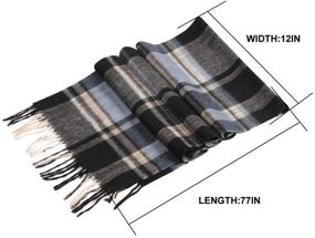 img 3 attached to 🧣 WAMSOFT 100% Pure Wool Scarf: Stay Warm and Stylish with Thick Long Plaid Scarf Winter Tartan Scarves for Men Women