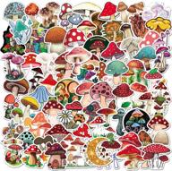pack of 100 mushroom stickers - vinyl decals for water bottles, hydroflask, books, macbook, laptop, and phone cases logo