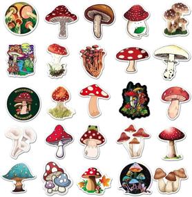 img 3 attached to Pack of 100 Mushroom Stickers - Vinyl Decals for Water Bottles, Hydroflask, Books, MacBook, Laptop, and Phone Cases