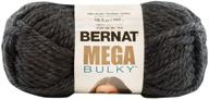 🧶 bernat mega bulky yarn - dark grey heather, 10.5 oz (297 g), jumbo gauge 7, 100% acrylic logo