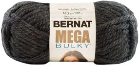 img 1 attached to Пряжа Bernat Mega Bulky - Темно-серый меланж, 10.5 унций (297 г), основное 7, 100% акрил