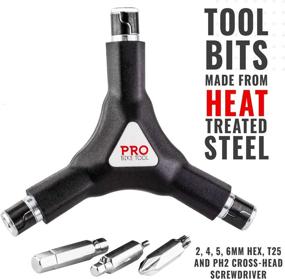 img 1 attached to PRO BIKE TOOL 6-in-1 Y-Wrench - 6 Interchangeable Bits - Allen Hex, T25, PH2 Screwdriver - Robust, User-Friendly, Ergonomic Bicycle Multitool Kit - Cycling Maintenance Tools for Road and Mountain Bikes