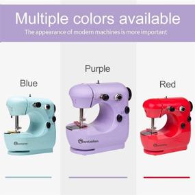 img 3 attached to 🪡 Versatile Bruvoalon Electric Sewing Machine: Lightweight, Portable, and Beginner-Friendly with Double Thread & Night Light - Ideal for Tailoring, Arts, and Crafting (Purple)