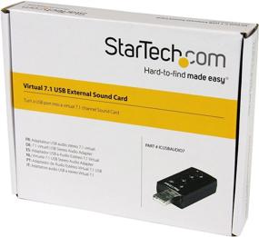 img 1 attached to StarTech.com ICUSBAUDIO7 Virtual 7.1 USB Stereo Audio Adapter External Sound Card - Black: Enhance Your Audio Experience!