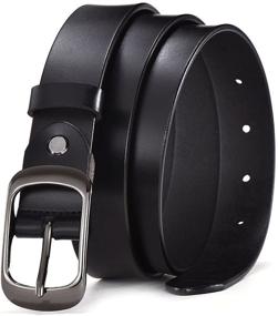 img 1 attached to Chicwe Women's Genuine Leather Belt with Alloy Buckle - From Regular Size to Plus Size Belt