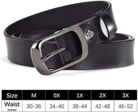 img 3 attached to Chicwe Women's Genuine Leather Belt with Alloy Buckle - From Regular Size to Plus Size Belt